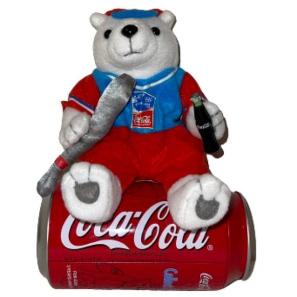 Coca Cola Other - 🆕Vintage Coca Cola Plush Polar Bear 2004 Athens Baseball